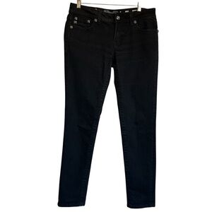Miss Me Black Stones Embodied Skinny Jeans with Tapered Fit Size 30x32